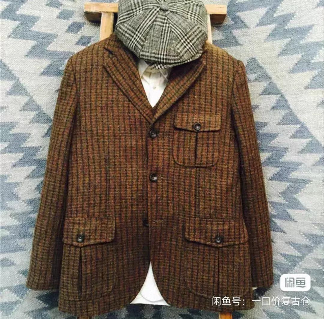 Vintage Vintage Houndstooth Wool Tweed Blazer Size US M / EU 48-50 / 2 - 1 Thumbnail