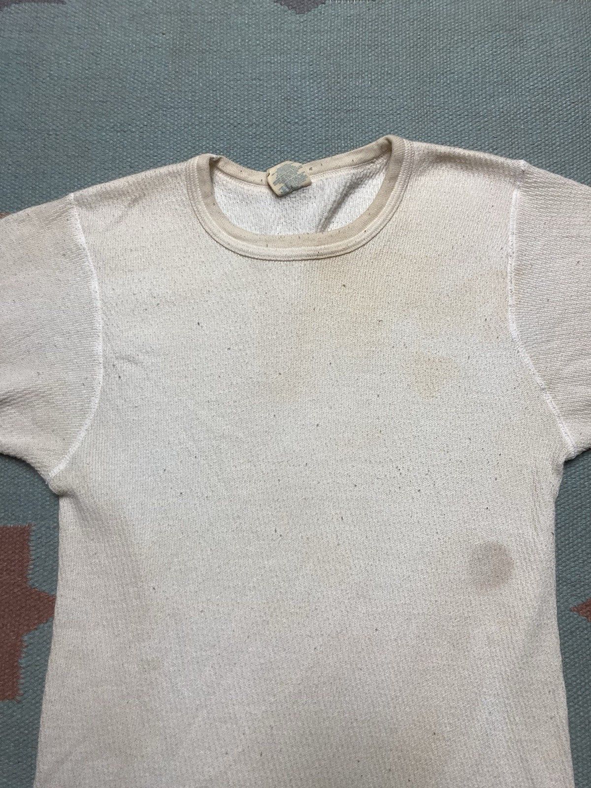 Vintage Vtg waffle knit thermal shirt JE Morgan stained grunge large Size US L / EU 52-54 / 3 - 5 Thumbnail