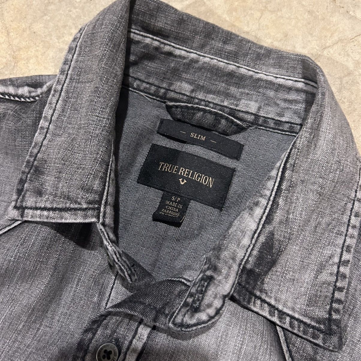 True Religion × Vintage Crazy Vintage Y2K True Religion Grey Western Button Up Shirt Size US S / EU 44-46 / 1 - 4 Thumbnail