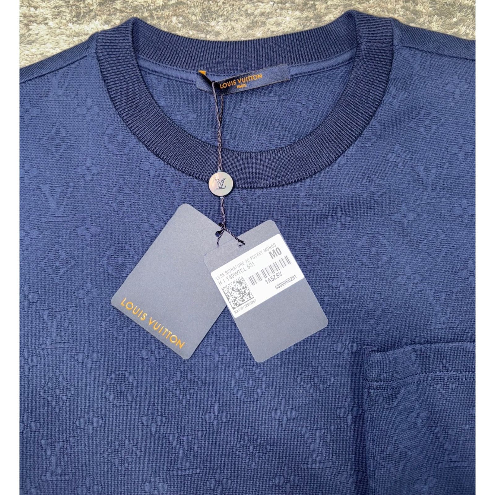 Louis Vuitton Louis Vuitton Pocket Monogram LV Logo Short Sleeve T-Shirt M Size US M / EU 48-50 / 2 - 6 Thumbnail