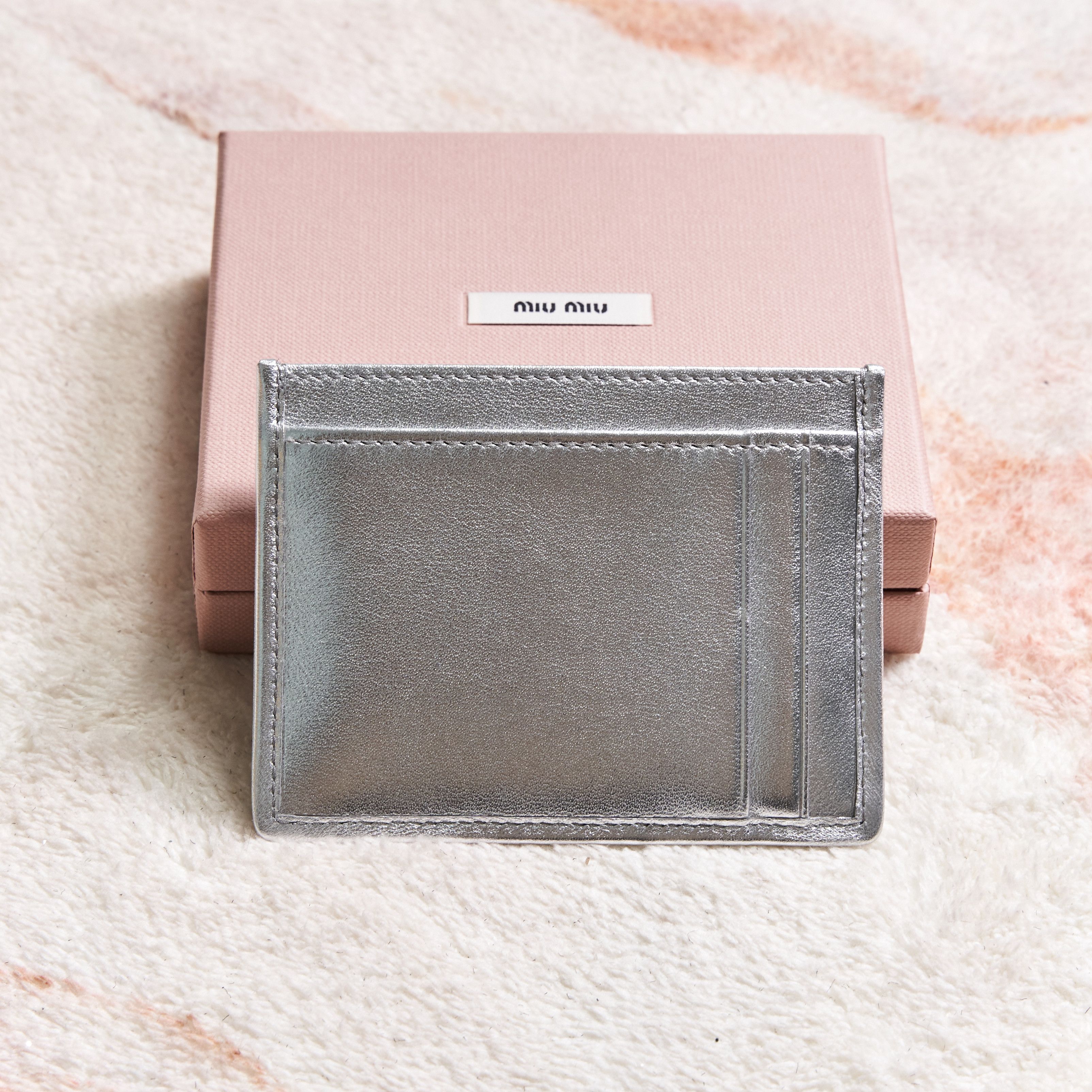Miu Miu MIU MIU Matelassé Nappa Leather Card Holder | Grailed