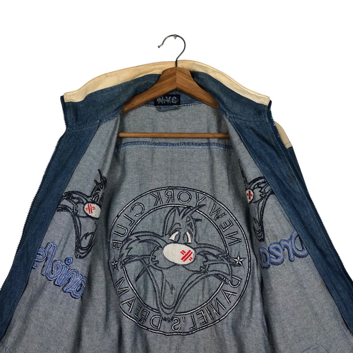 Cartoon Network 📌Vintage Zipper Denim Jacket New York Club Cartoon Big Logo Size US M / EU 48-50 / 2 - 15 Thumbnail