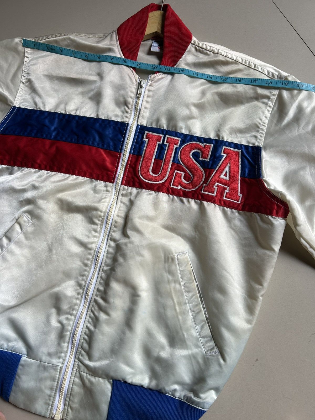 Starter 80’s STARTER Olympic USA Team Nylon Stadium Varsity Jacket Size US L / EU 52-54 / 3 - 19 Thumbnail