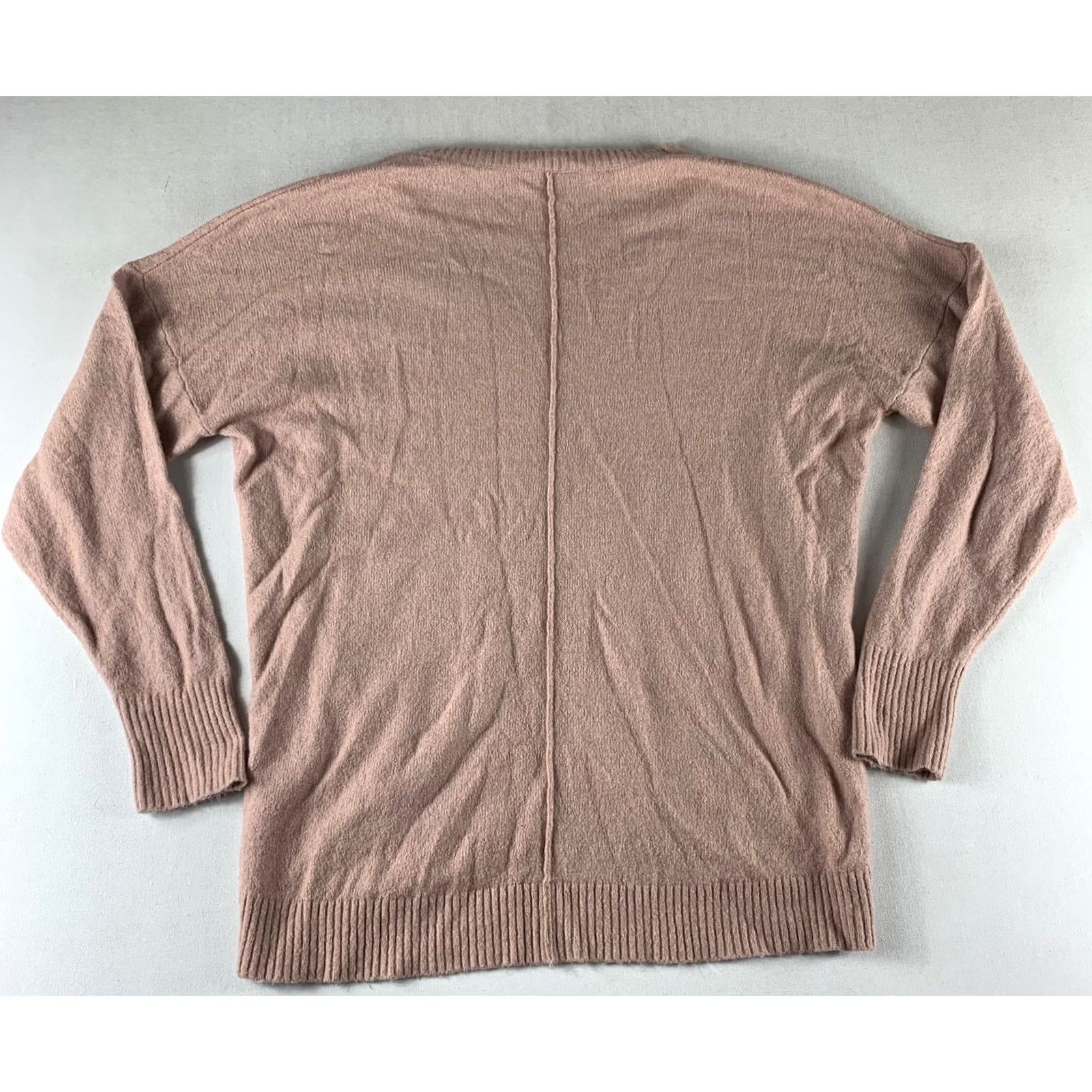 Express Express V-Neck Pink Reverse Stitched Pullover Long Sleeve Women S Casual Party/Cocktail Travel Workwear Size S / US 4 / IT 40 - 2 Thumbnail