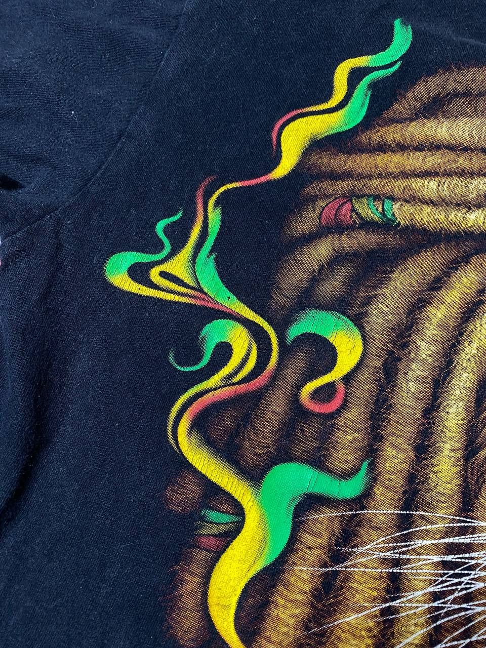 Rap Tees × Vintage Vintage lion Bob Marley Rastafarian t shirt black Size US M / EU 48-50 / 2 - 18 Thumbnail