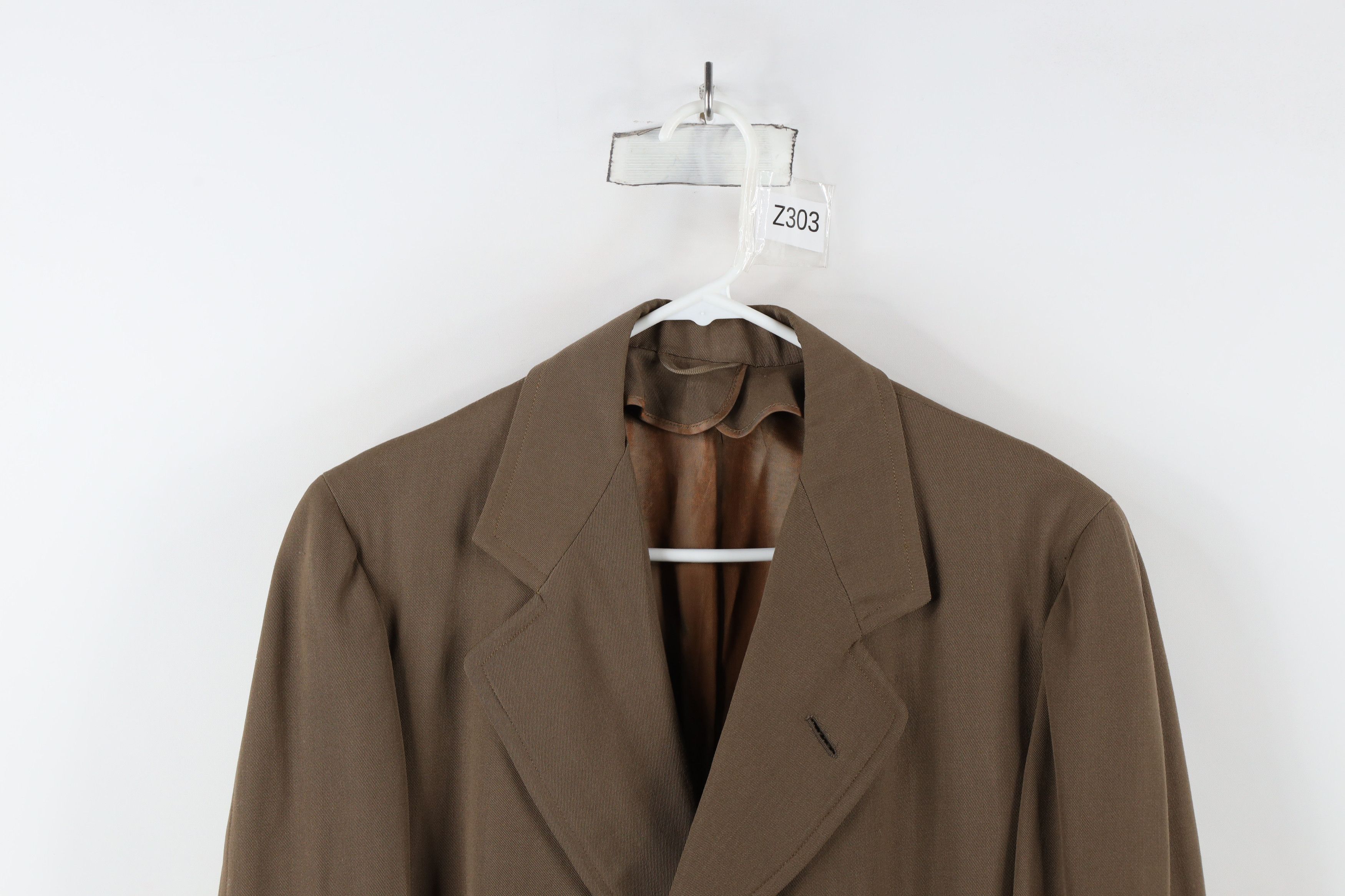 Vintage Vintage 50s 60s Rockabilly Wool Rayon Gabardine Trench Coat Size US XXL / EU 58 / 5 - 2 Thumbnail
