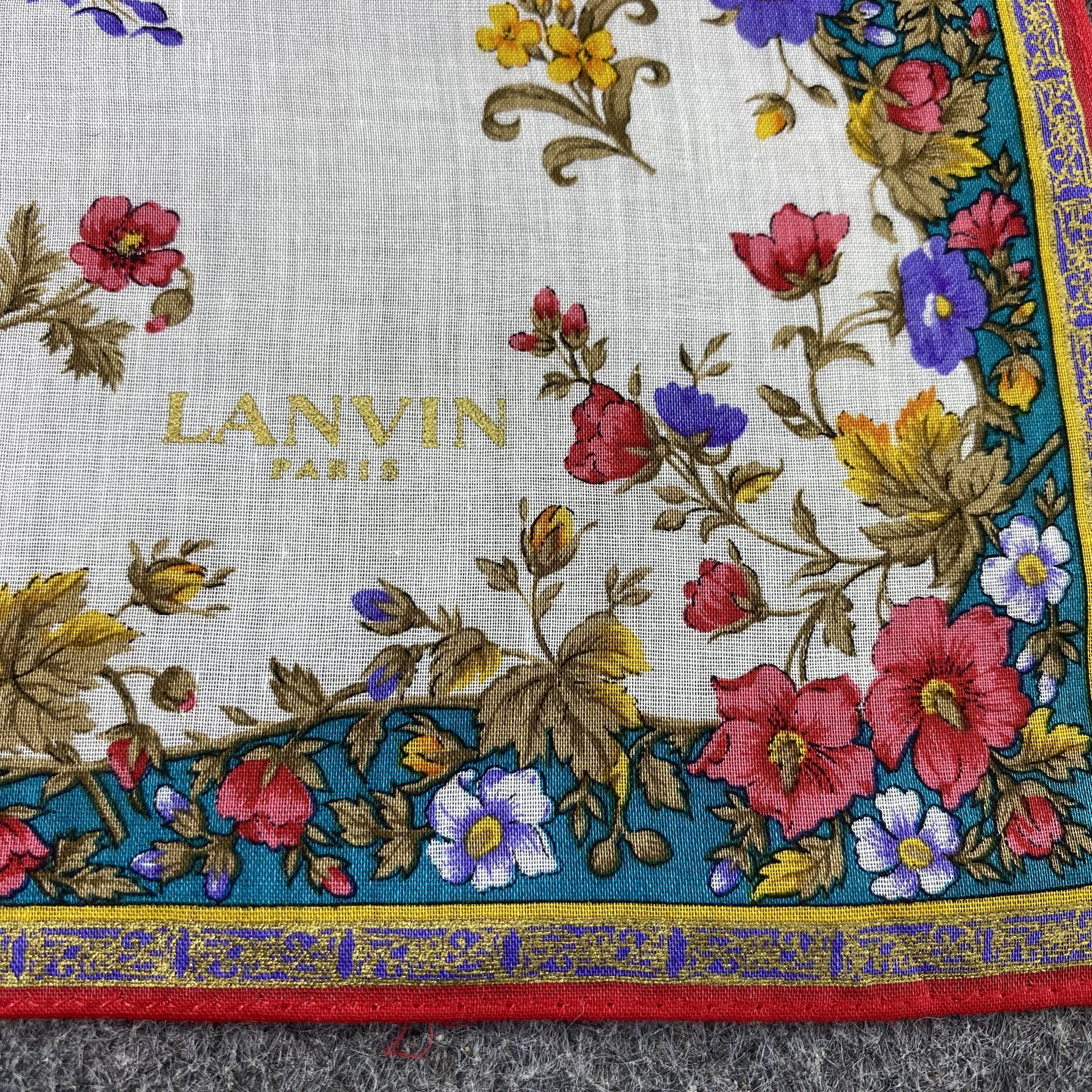 Lanvin Lanvin Handkerchief Neckerchief Bandana-B1638 Size ONE SIZE - 7 Thumbnail
