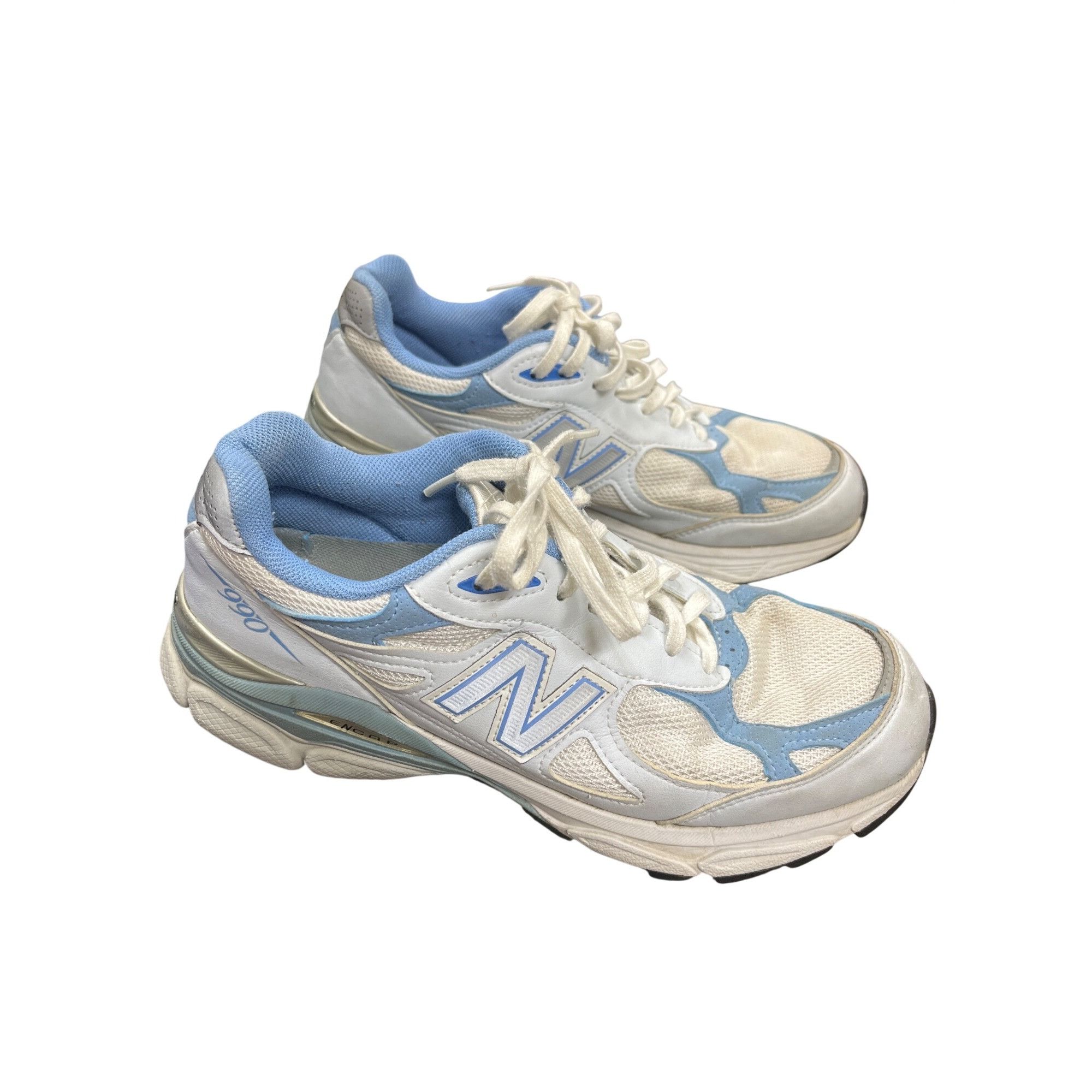 New Balance New Balance 990V3 wms blue white retro low running sneakers Size US 8 / IT 38 - 3 Thumbnail