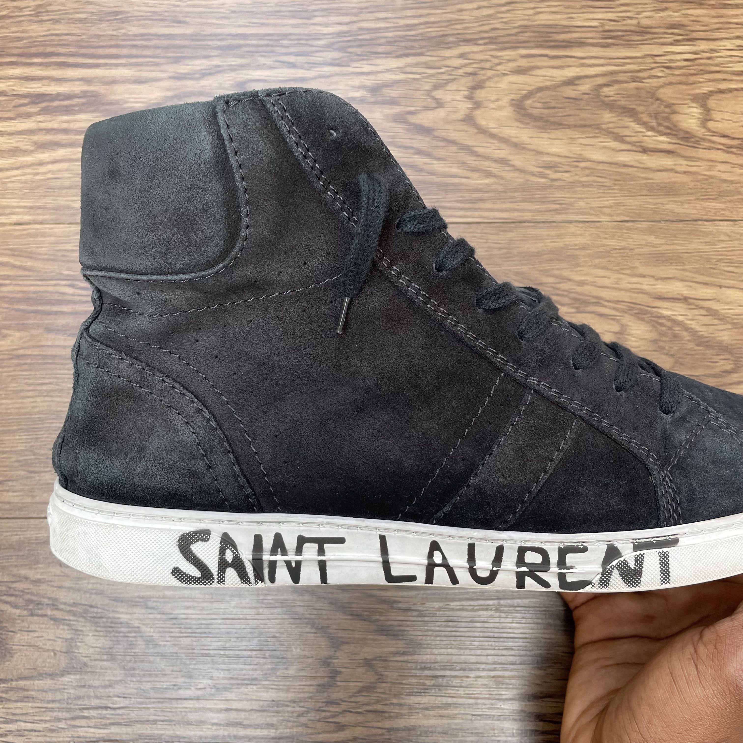 Saint Laurent Paris Saint Laurent Joe High Top Sneaker Size US 12 / EU 45 - 7 Thumbnail