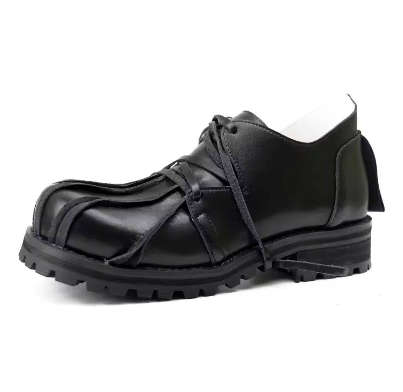 Other Designer Patchwork Outdoor PU Leather Platform Casual Boots Size US 10.5 / EU 43-44 - 2 Thumbnail