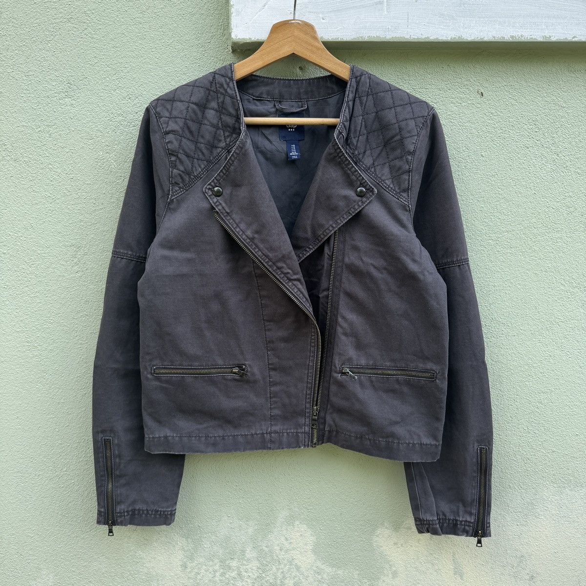 Gap Cropped Asymetrical Zipper Chore GAP Jacket Size US XS / EU 42 / 0 - 4 Thumbnail