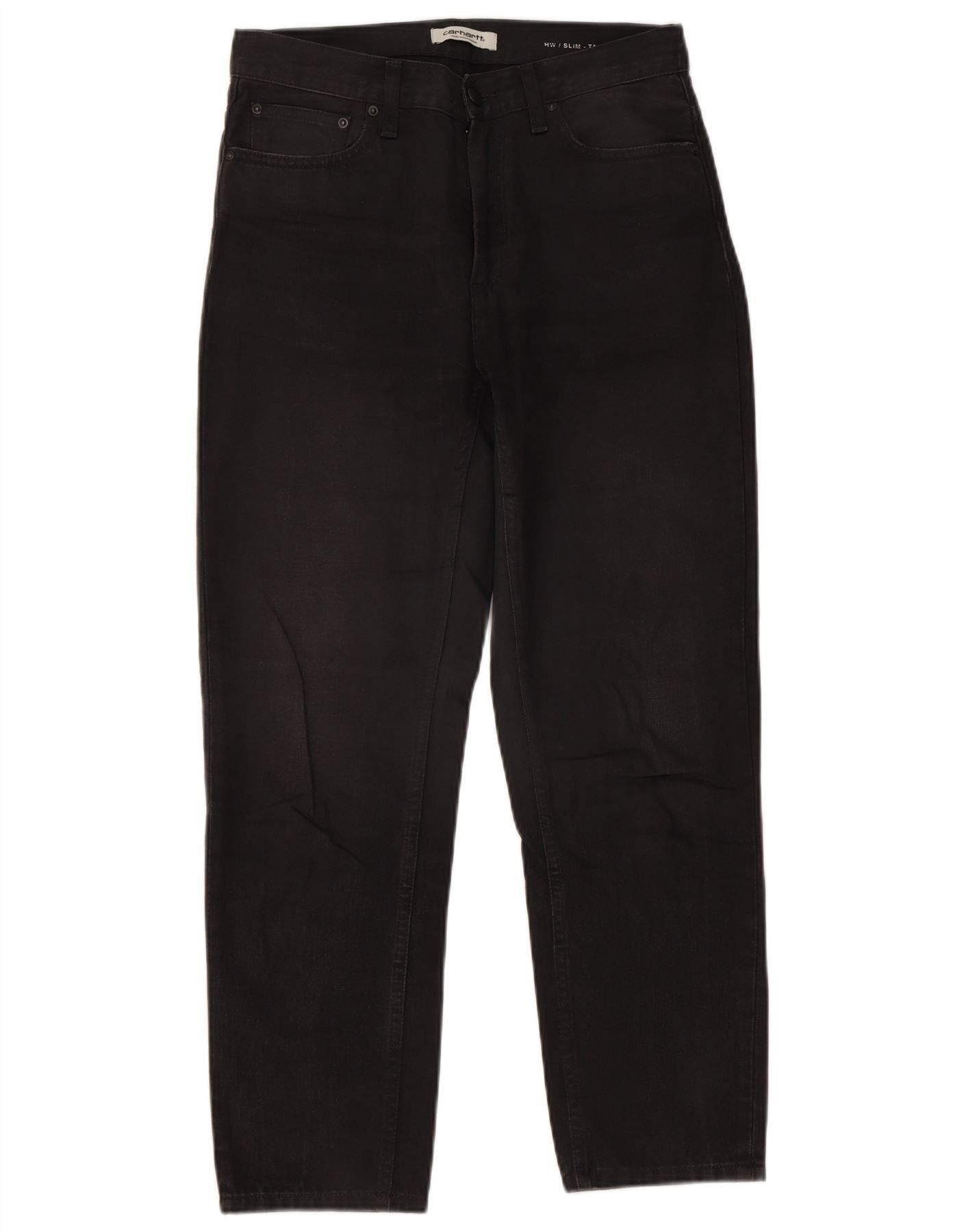 Carhartt Womens Slim Tapered Jeans W27 L26 Black Cotton Size 42" / US 20 - 1 Thumbnail