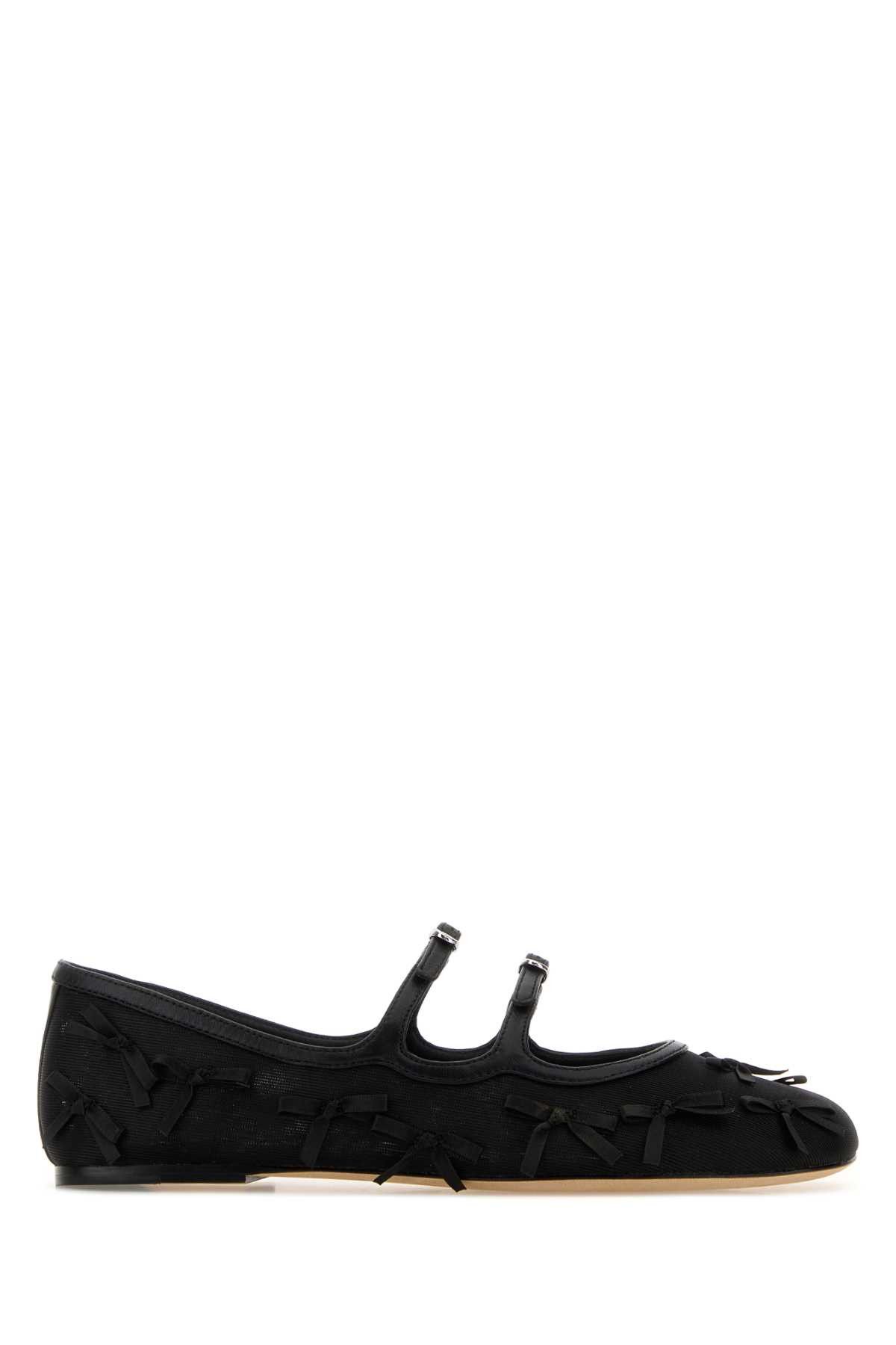 Marc Jacobs Black Mesh Kiki Ballerinas Size US 10 / IT 40 - 1 Thumbnail