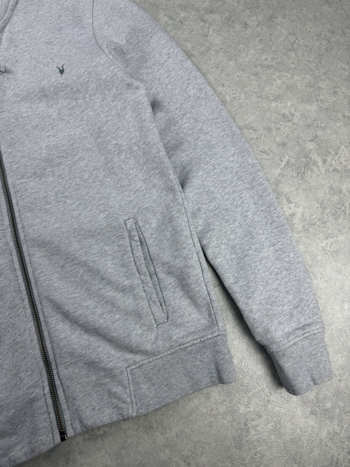 Allsaints AllSaints Raven Bomber Sweatshirt Grey Zip Men XS Size US XS / EU 42 / 0 - 2 Thumbnail