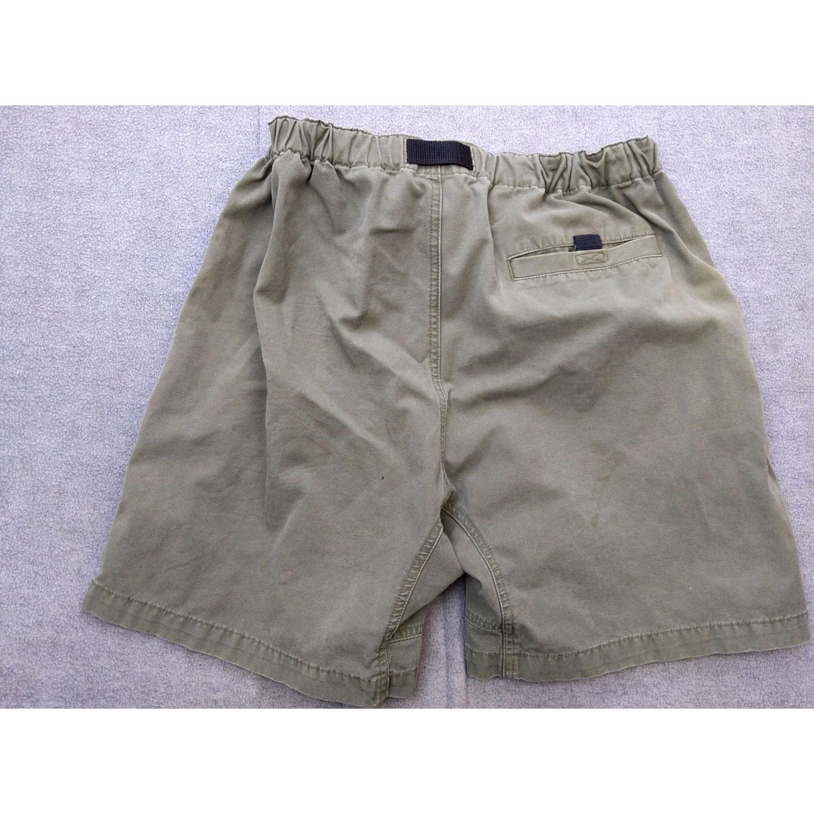 Vintage Caribou Creek Shorts Mens Large Green Cotton Belted Chino Casual Travel Size US 33 - 2 Thumbnail