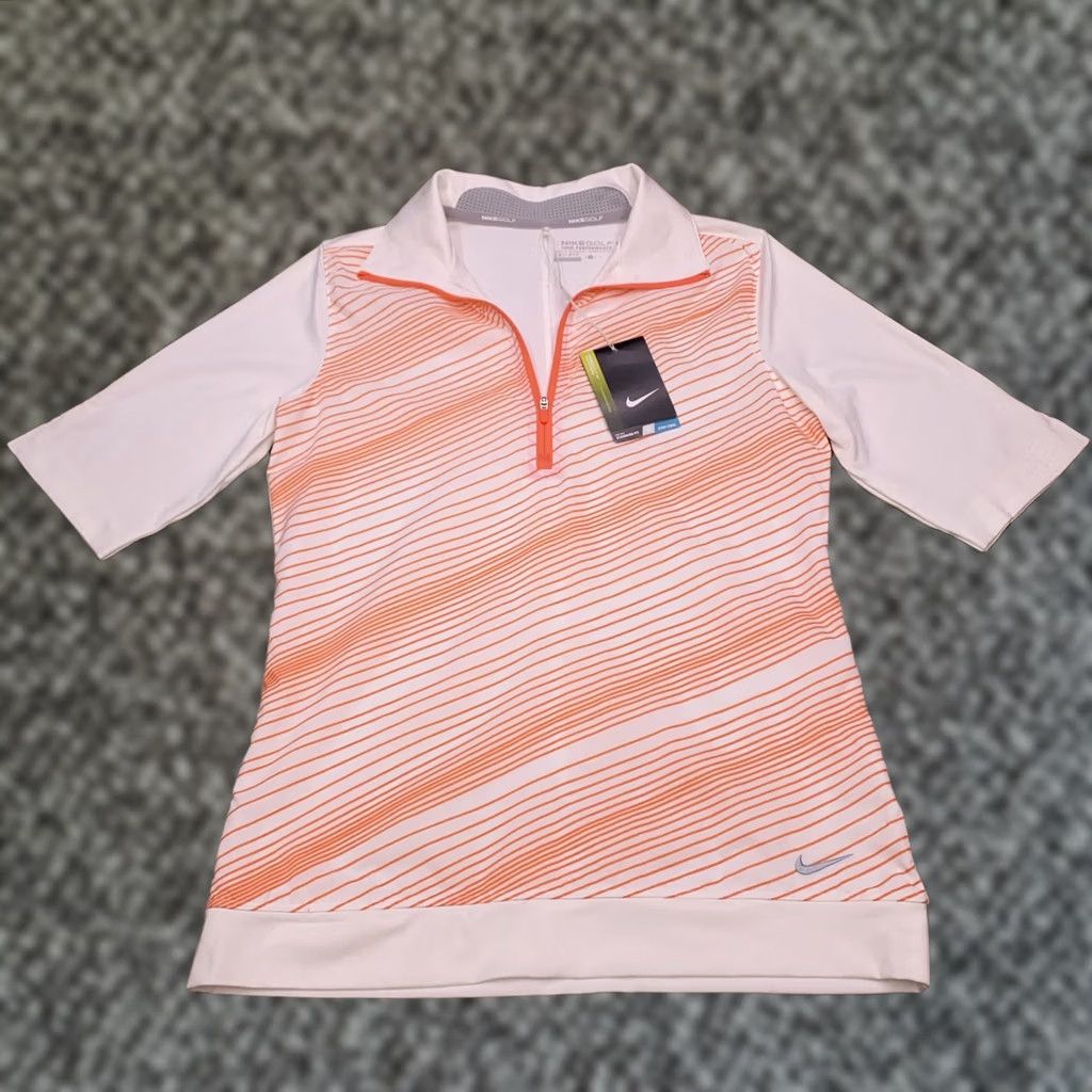 Nike Nike Golf Tour Performance Polo Shirt Womens Small White 1/4 Zip Stretch NEW Size S / US 4 / IT 40 - 1 Thumbnail