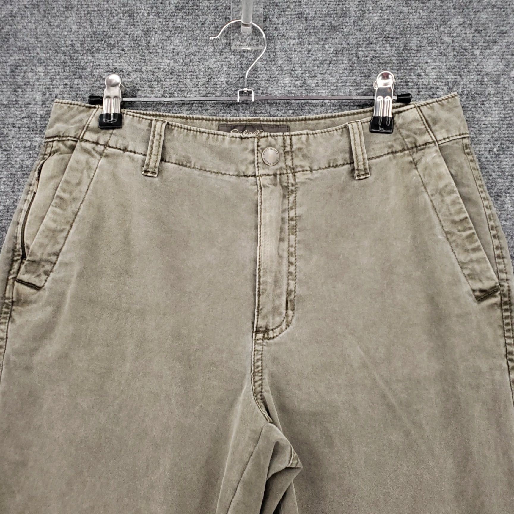 Eddie Bauer Eddie Bauer Pants Womens 4 Gray Chino Mid-Rise Straight Casual Specially Dyed Size 27" / US 4 / IT 40 - 7 Thumbnail