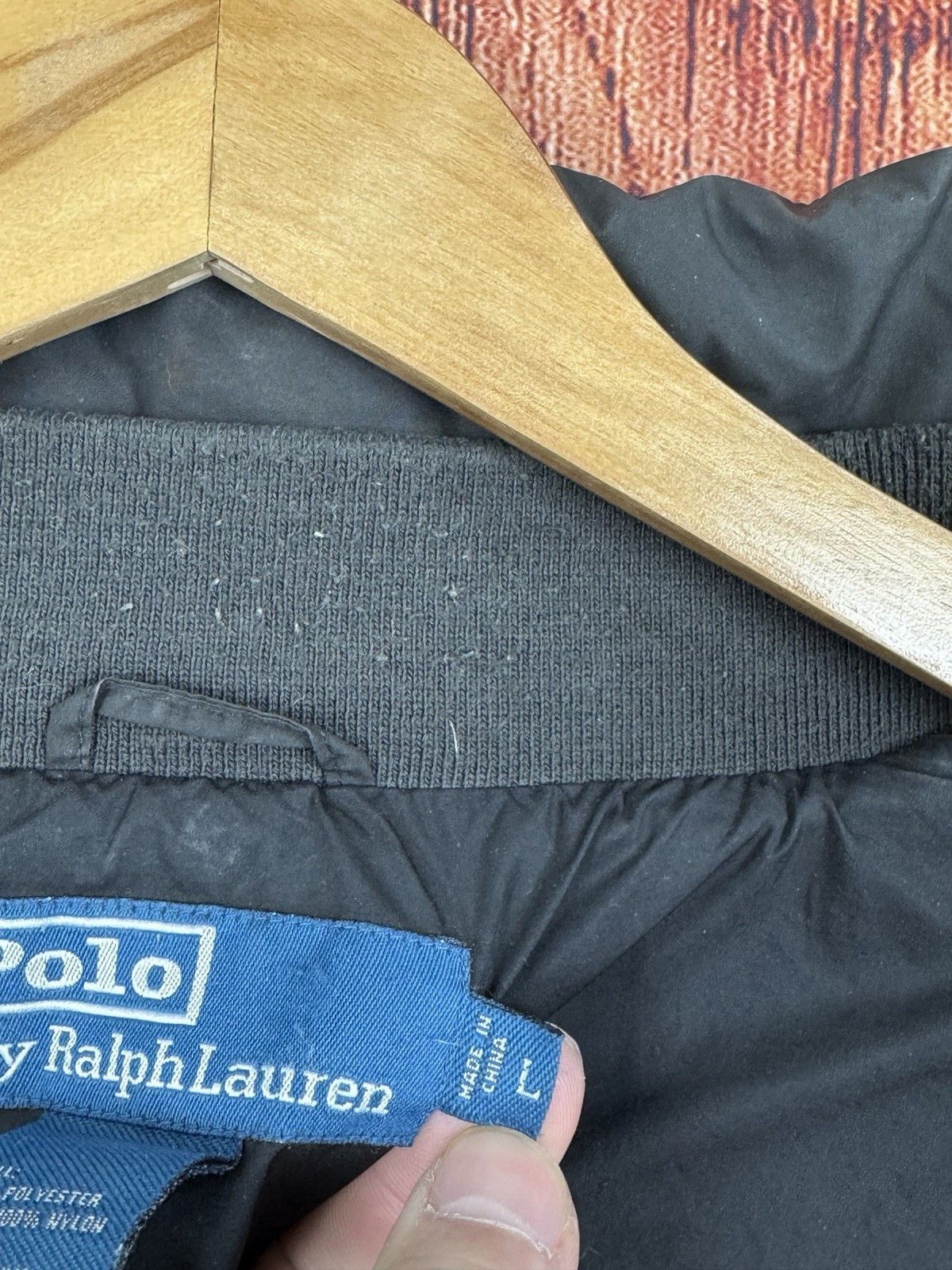 Polo Ralph Lauren Vintage Polo By Ralph Lauren Down Puffer Black Bomber Jacket Size US L / EU 52-54 / 3 - 10 Thumbnail