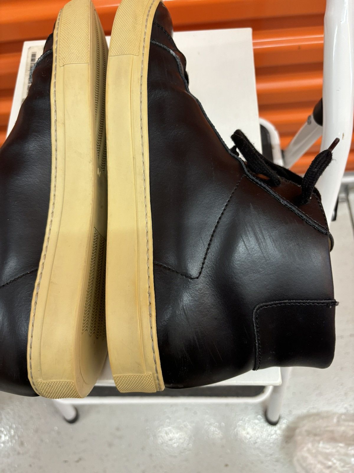 Common Projects × Designer ***FINAL DROP***RARE COMMON PROJECTS VINTAGE HIGH LEATHER 43 Size US 10.5 / EU 43-44 - 13 Thumbnail