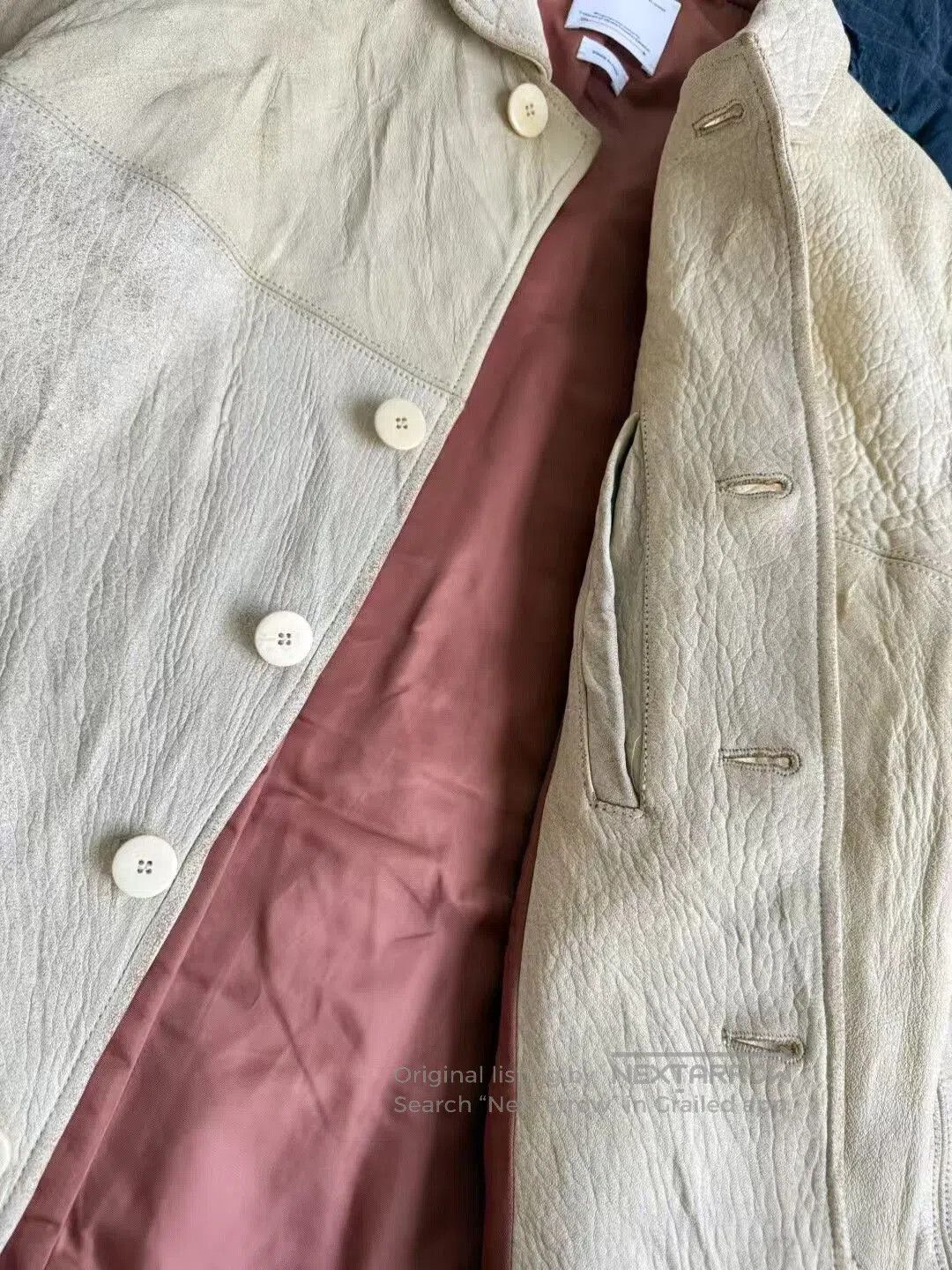Visvim visvim eton jacket in distressed ivory leather. Size US L / EU 52-54 / 3 - 8 Thumbnail