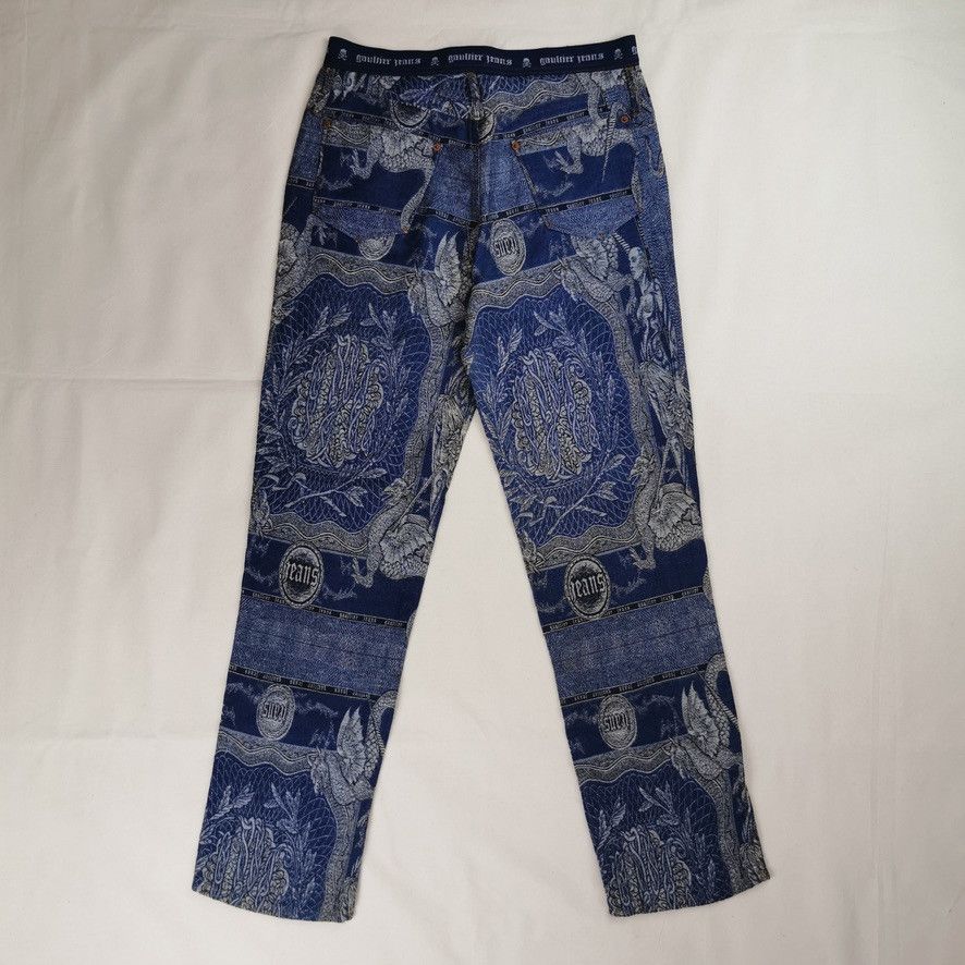 Jean Paul Gaultier AW1994 Jean Paul Gaultier Dragon Slayer Tribal Jeans Vintage Size US 32 / EU 48 - 2 Thumbnail