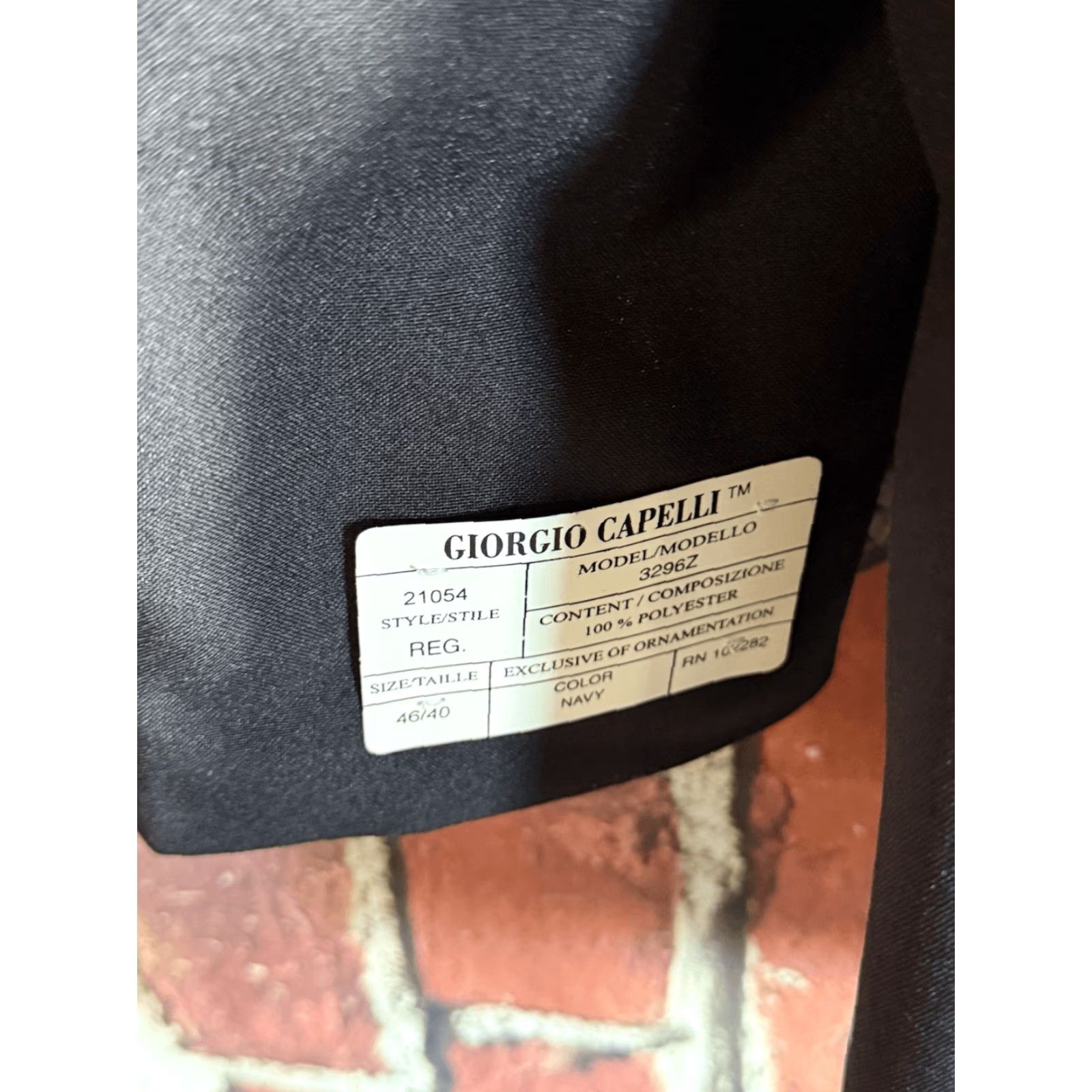 Vintage Giorgio Capelli Mens Black 4 Button Blazer Jacket Size 46R NWT Size 46R - 3 Thumbnail