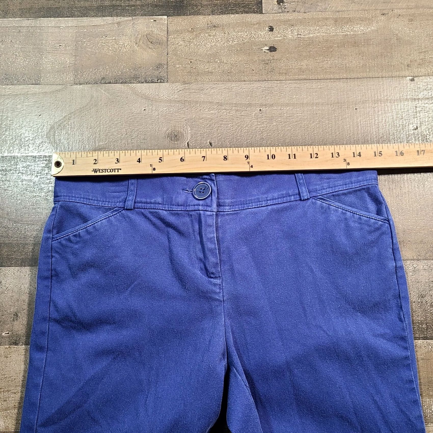 Vintage Counterparts Pants Womens 2P Petites Purple Capri Low Rise Straight Zip Closure Size 26" / US 2 / IT 38 - 7 Thumbnail