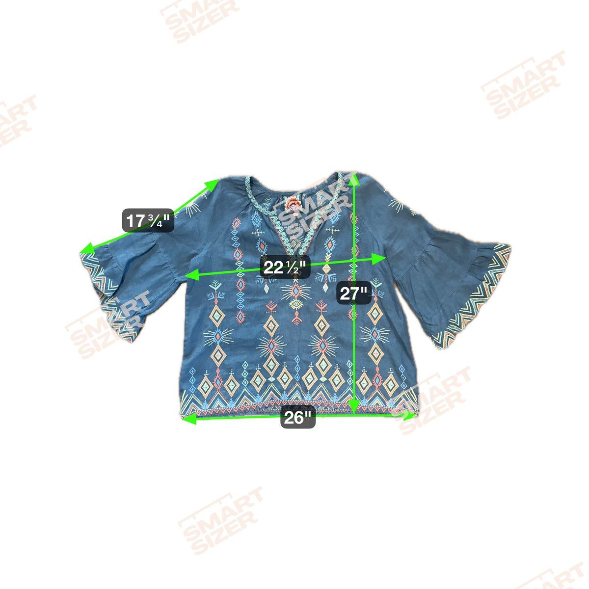 Johnny Was Johnny Was Cerise Blue Embroidered Linen Peasant Blouse Top Size M / US 6-8 / IT 42-44 - 6 Thumbnail