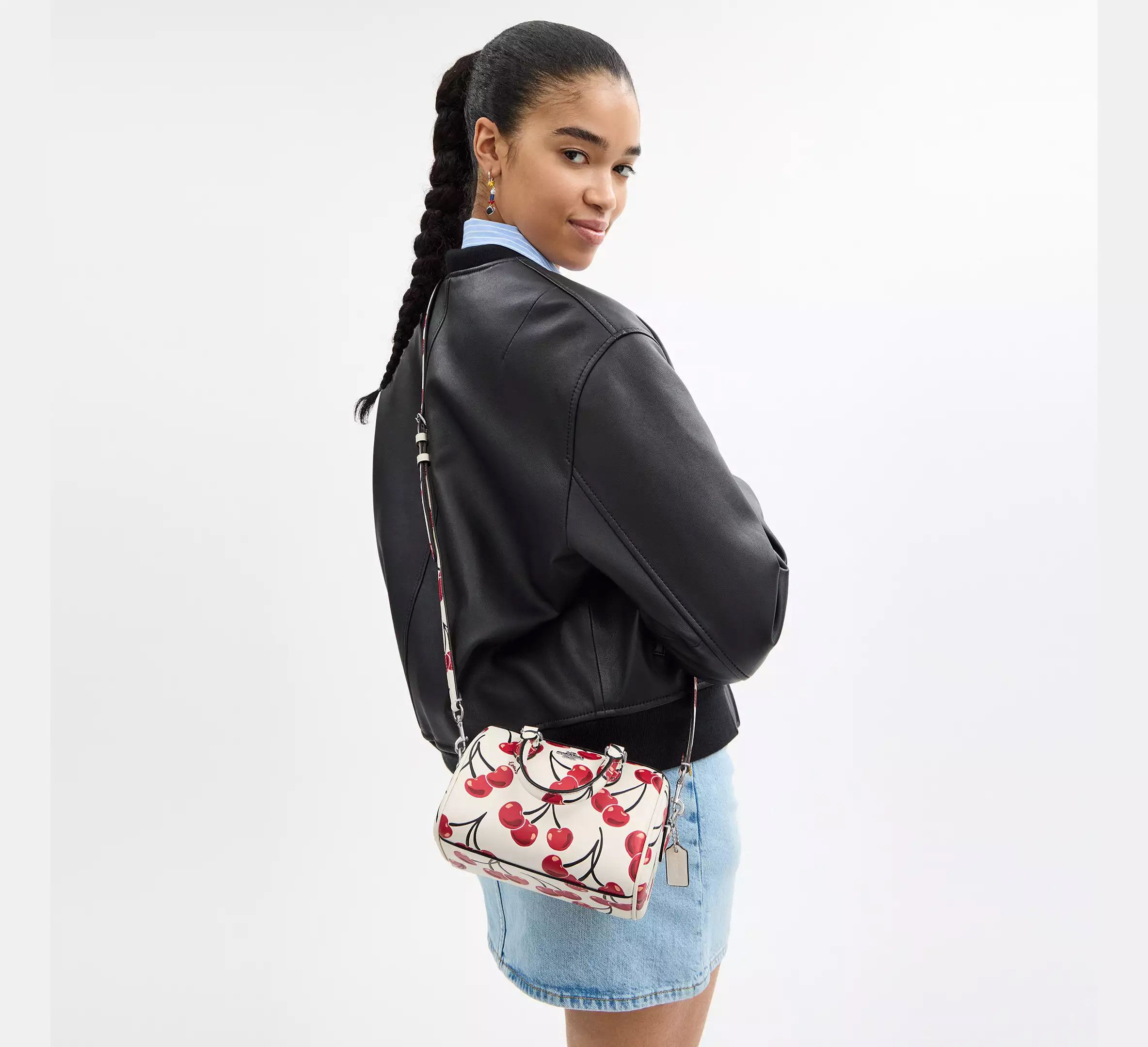 Coach Mini Rowan Crossbody Bag With Cherry Print CY745 Size ONE SIZE - 9 Thumbnail