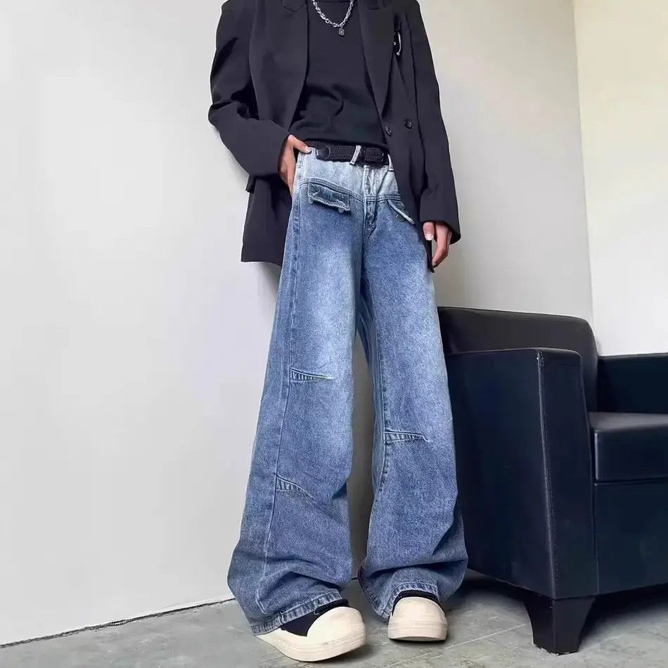 Japanese Brand Retro loose casual straight leg jeans Size US 32 / EU 48 - 6 Thumbnail