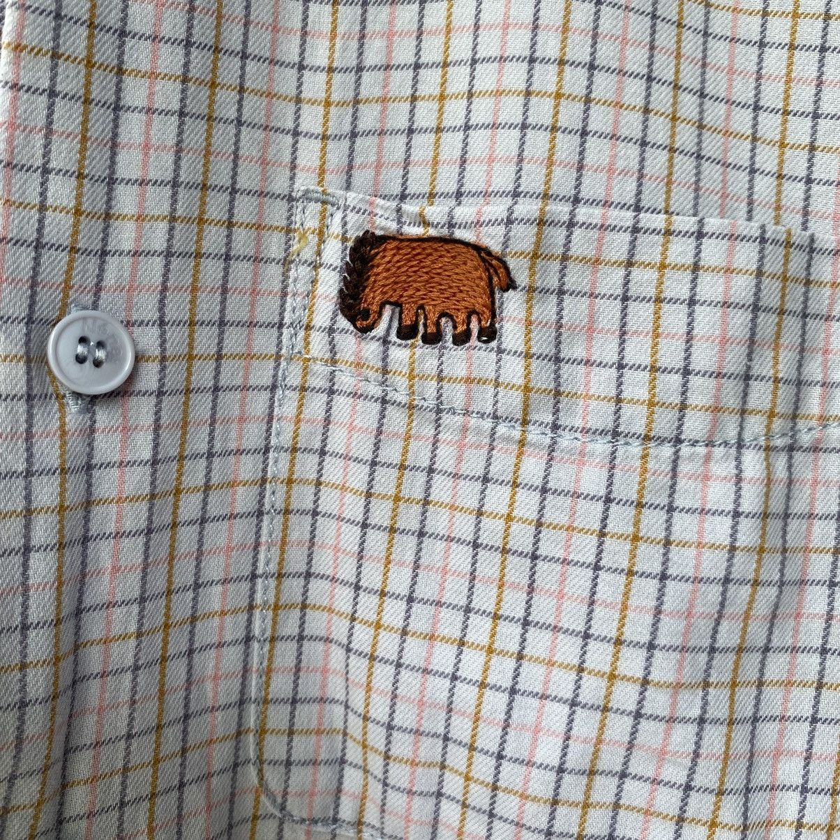 Ne-Net Né-net Checkered Long Sleeve Shirt with Bear Embroidery Size US M / EU 48-50 / 2 - 5 Thumbnail