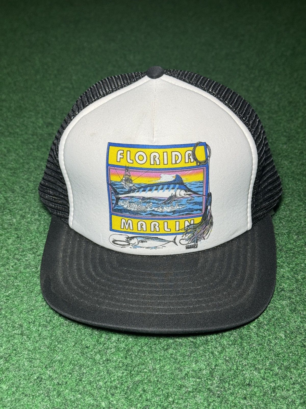 Vintage Vintage Florida Marlins Deep Sea Fishing Trucker 80s Hat Size ONE SIZE - 1 Thumbnail
