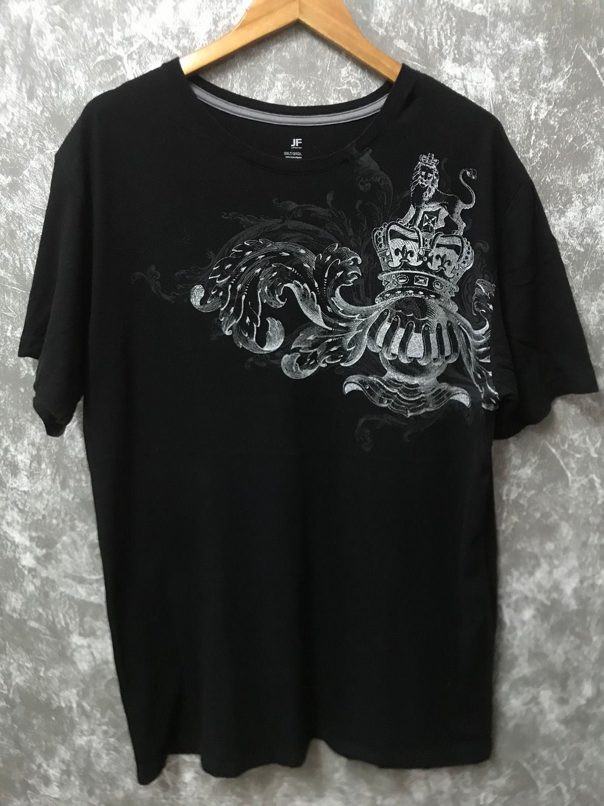 Pre-owned Affliction X Ed Hardy Jf Affliction Lion Y2k Graphic Tee In Black