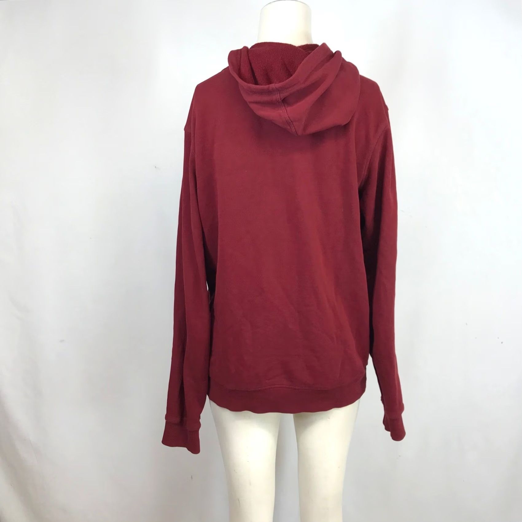 Vintage Pact Mens Full Zip Hoodie Burgundy Red Fleece Sweatshirt Size M Size US M / EU 48-50 / 2 - 5 Thumbnail
