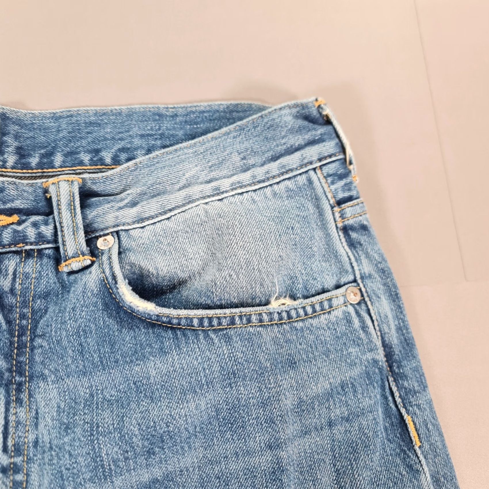 Edwin Edwin Jeans Blue W33 L32 Slim Fit Japanese Denim Selvedge 5-Pocket Mens Tapered Regular Size US 33 - 7 Thumbnail