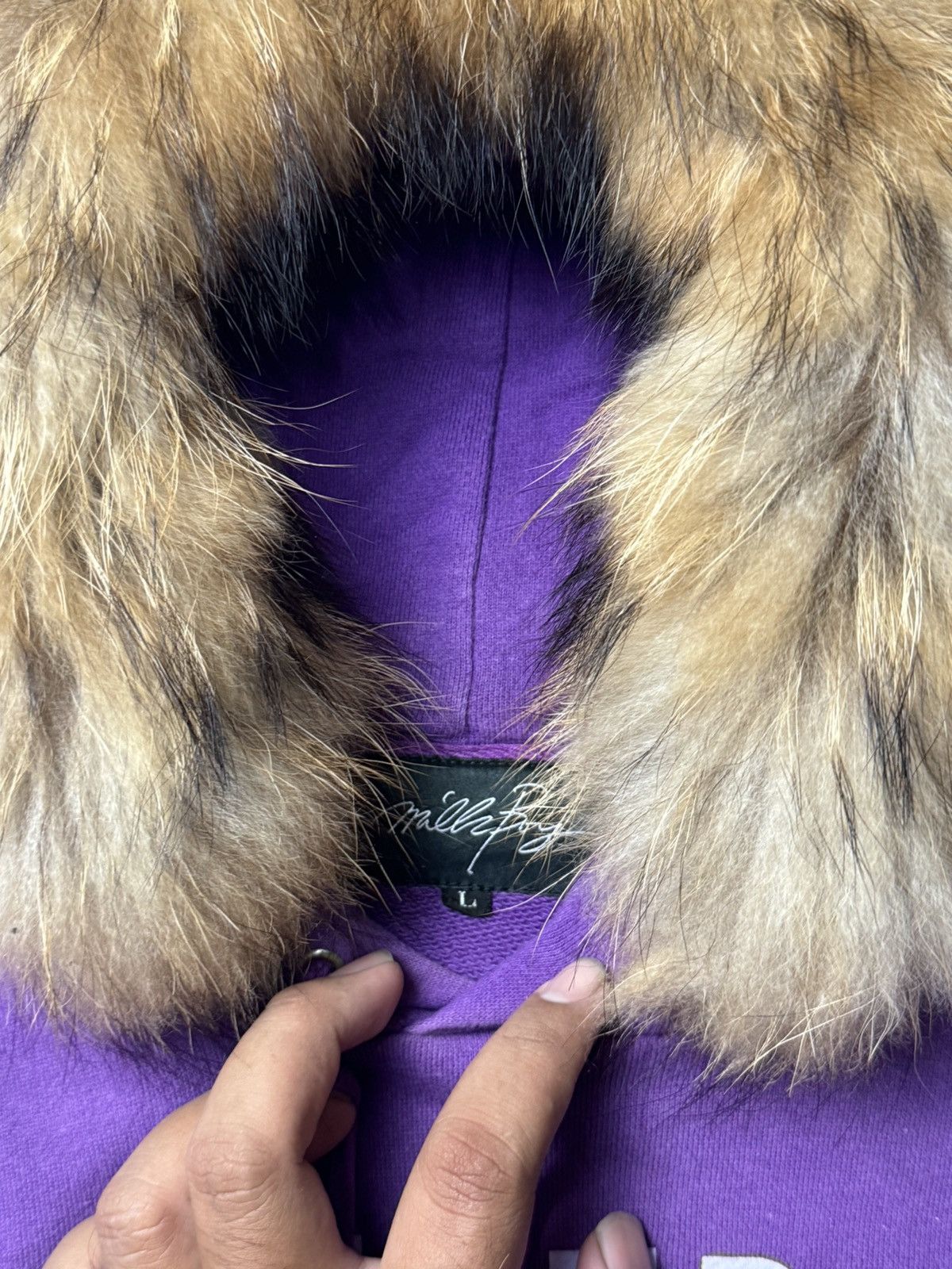 Hysteric Glamour × Japanese Brand × Le Grande Bleu (L.G.B.) Fur Hoodie Milkboy Never See No Evil Purple Size US L / EU 52-54 / 3 - 5 Thumbnail