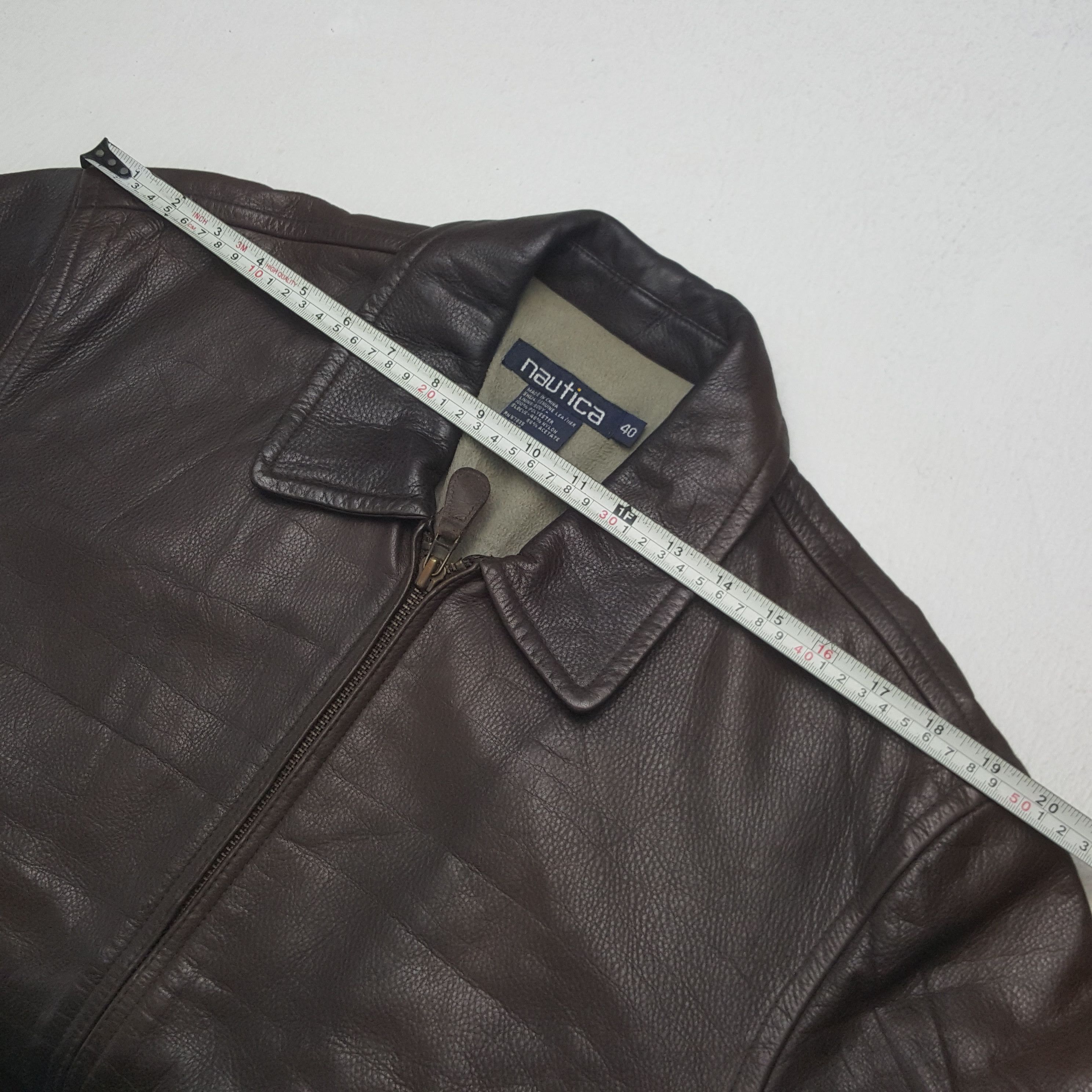 Nautica × Vintage Vintage Nautica Custom Skeleton Leather Jacket Size US S / EU 44-46 / 1 - 7 Thumbnail