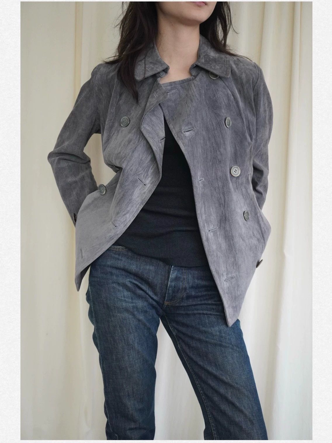 Y's Y'S YohjiYamamoto 00s Gray Pleated Pigskin Jacket Size S / US 4 / IT 40 - 8 Thumbnail