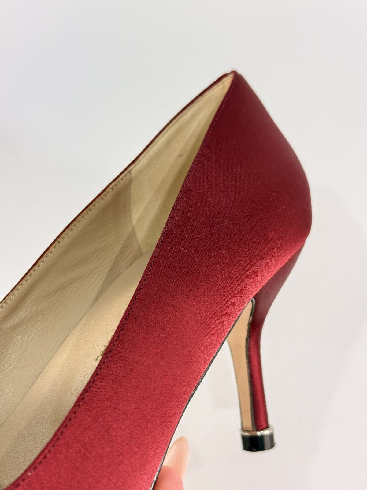Manolo Blahnik Manolo Blahnik Hangisi 70 Burgundy Satin Pumps Size 39 Size US 9 / IT 39 - 17 Thumbnail