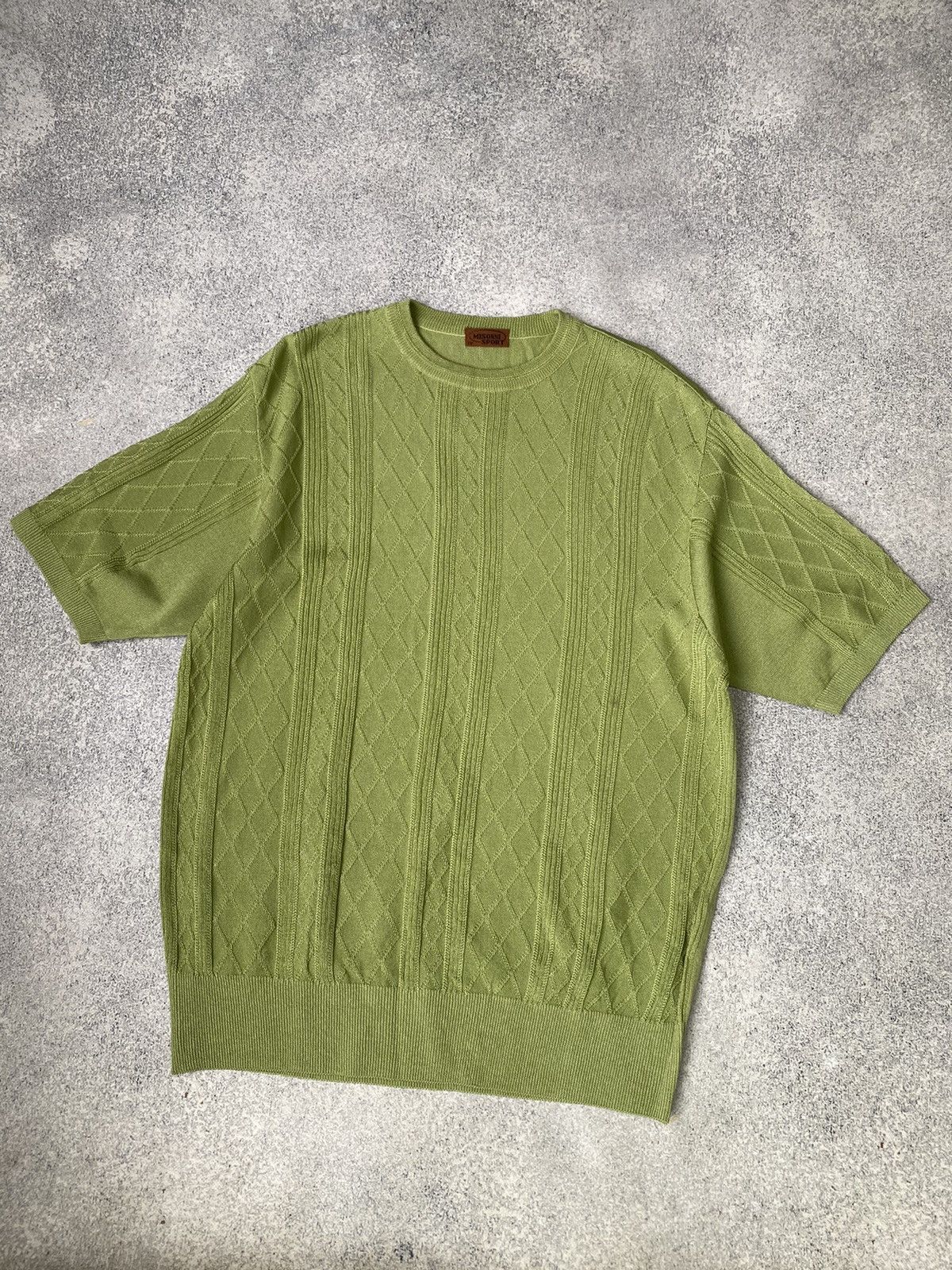 Missoni × Vintage Vintage Missoni Luxury Green Polo T-Shirt Size US M / EU 48-50 / 2 - 3 Thumbnail