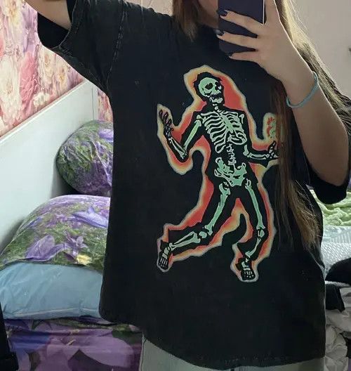 VIBE Retro Washed Skaleton Tee Size US XXL / EU 58 / 5 - 4 Thumbnail