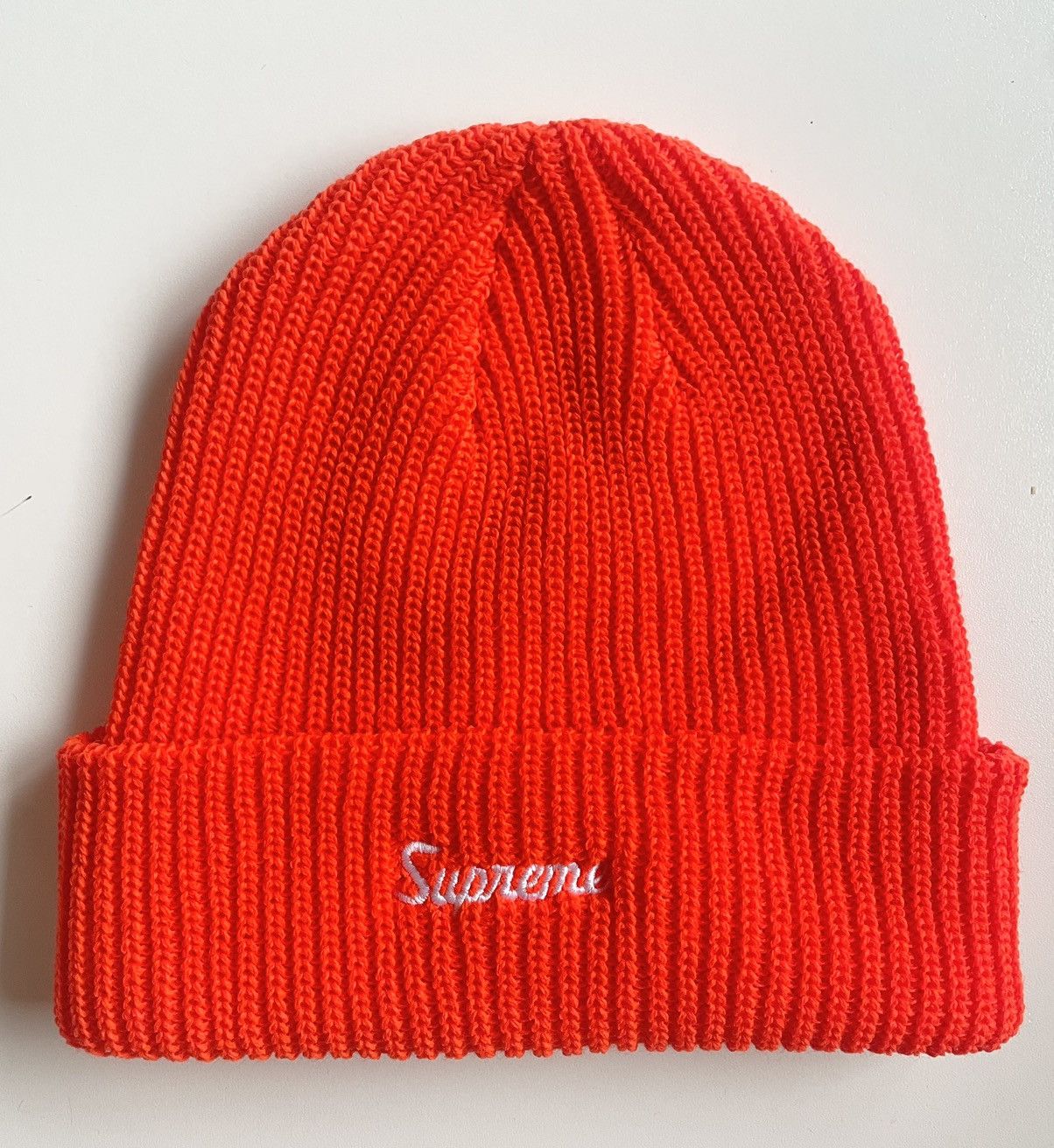 Supreme Supreme (SMALL DEFECT) FW20 Loose Gauge Beanie BRIGHT ORANGE Size ONE SIZE - 1 Thumbnail