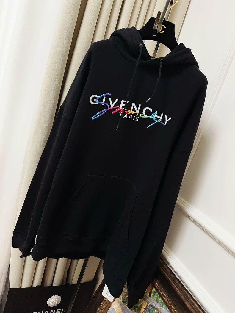 Givenchy givenchy black and white lettered hoodie Size US L / EU 52-54 / 3 - 1 Thumbnail