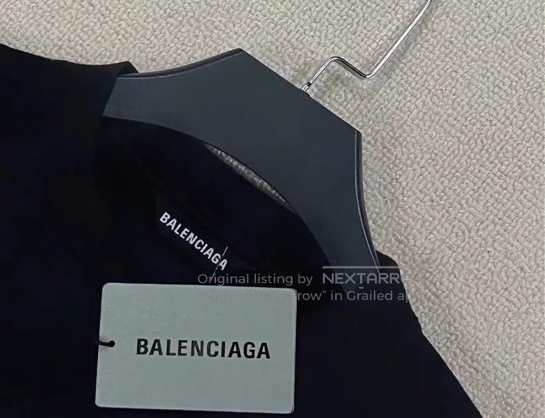 Balenciaga Balenciaga Black Defile Letter Logo Short Sleeve Size US XXS / EU 40 - 3 Thumbnail