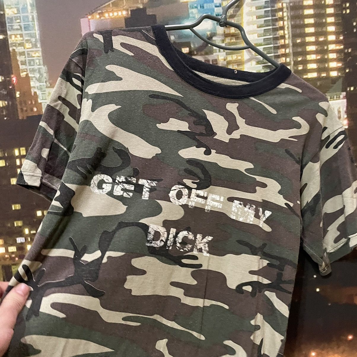 Vintage *RARE* T shirt Skater GET OFF MY DICK PORN STAR american Size US M / EU 48-50 / 2 - 4 Thumbnail