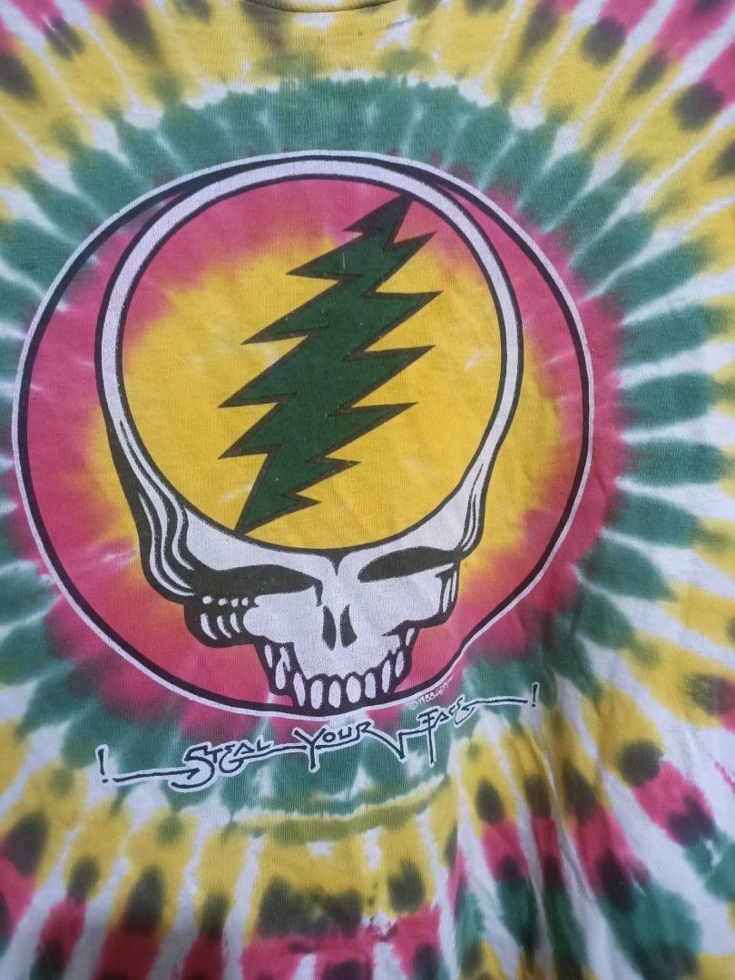 Grateful Dead Vintage 80s Grateful Dead Steal Your Face Tie Dye Size US M / EU 48-50 / 2 - 2 Thumbnail