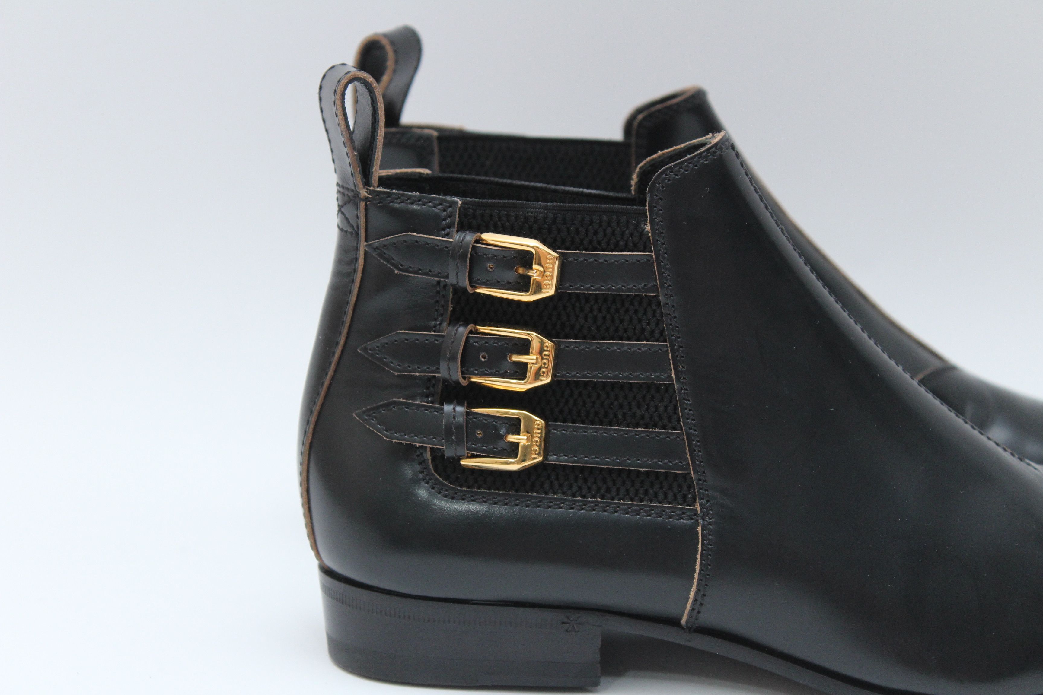 Gucci Gucci Buckled Leather Ankle Boots Womens Sz 38 Made In Italy Size US 8 / IT 38 - 12 Thumbnail