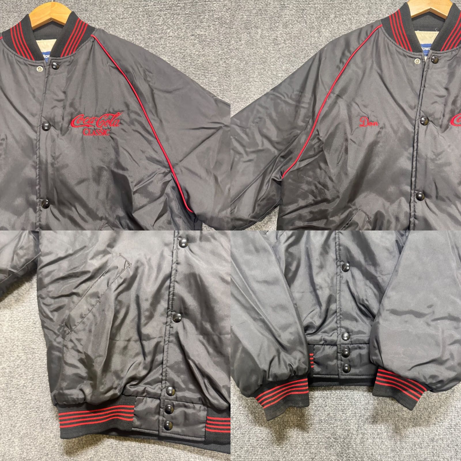 Holloway VTG Coca-Cola's Jacket Bomber Black XL Men’s USA Made Snap Up Varsity Holloway Huffe? Size US XL / EU 56 / 4 - 8 Thumbnail
