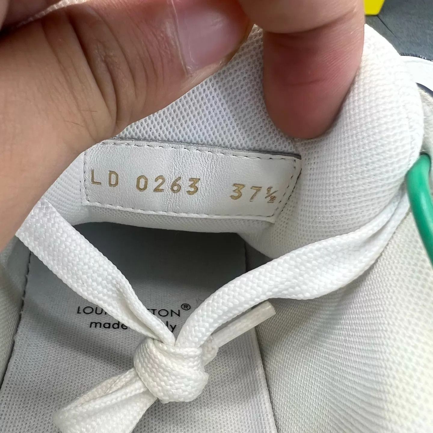 Louis Vuitton LV Trainer Black & White Denim 37.5 Like New Size US 7 / IT 37 - 8 Thumbnail