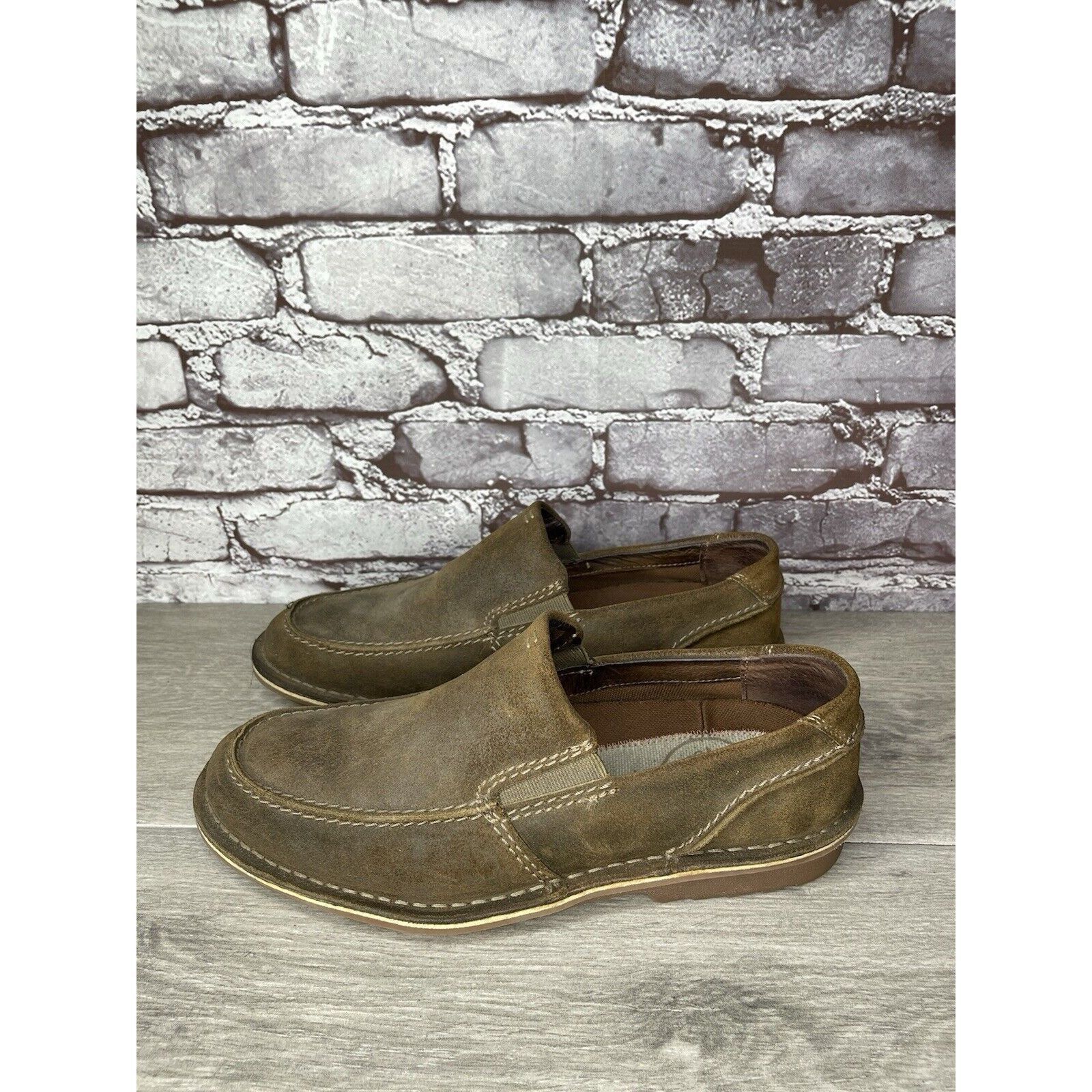 Clarks Clarks Est. 1825 Brown Suede Leather Slip On Loafers Shoes M Size US 9.5 / EU 42-43 - 16 Thumbnail
